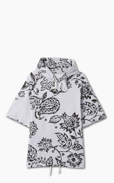Engineered Garments Short Sleeve Hoody Heather Grey Floral
