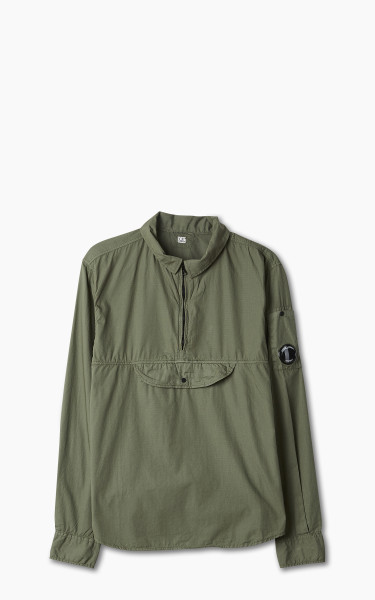 C.P. Company Cotton Rip-Stop Anorak Shirt Bronze Green