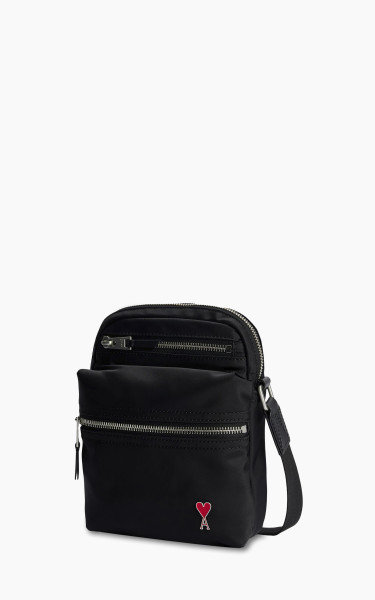 AMI Paris Ami De Coeur Crossbody Pocket Bag Black