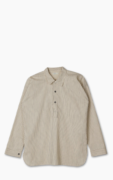 Warehouse & Co. Lot 3045 Striped Pullover Shirt Ecru