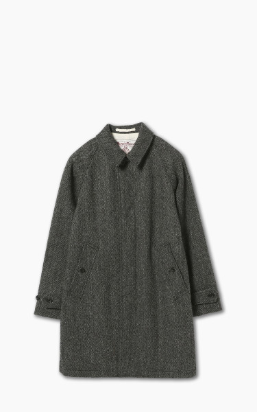 Beams Plus Harris Tweed Baru Color Coat Grey Herringbone