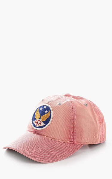 RRL Winged-Logo Baseball Cap Garment-Dyed Faded Red 782805007001