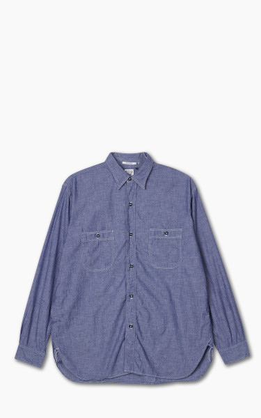OrSlow Vintage Fit Chambray Work Shirt Blue