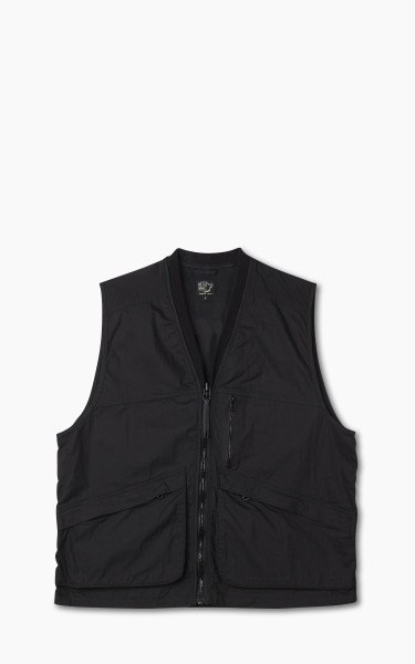 OrSlow Cotton Nylon Utility Vest Black