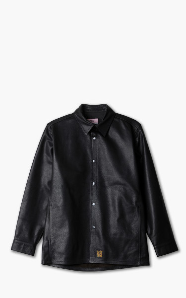 Martine Rose Leather Overshirt Black