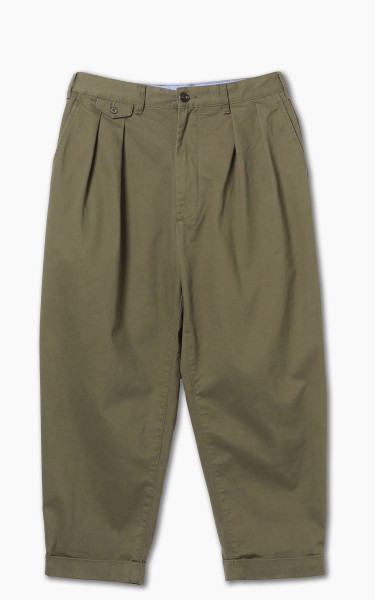 Beams Plus 2 Pleat Chino Trouser Olive