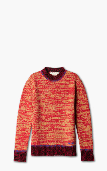 Marni Maglia Girocollo Mouline Wool Roundneck Sweater Lacquer