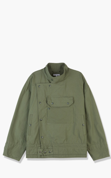 Engineered Garments Moto Jacket Cotton Ripstop Olive 22S1D048-CT010
