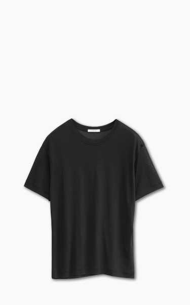 Lemaire Short Sleeve Relaxed T-Shirt Mercerised Jersey Black