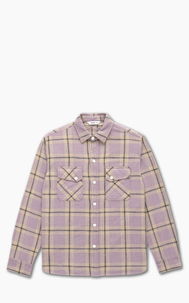 3sixteen Crosscut Flannel Shirt Mauve Slub Check