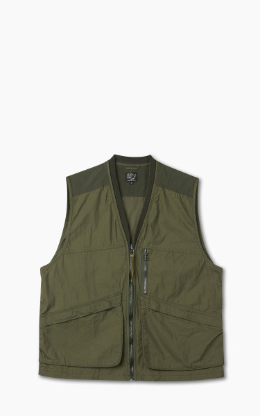 OrSlow Cotton Nylon Utility Vest Army Green