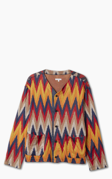 Engineered Garments Knit Cardigan Ikat Red/Navy