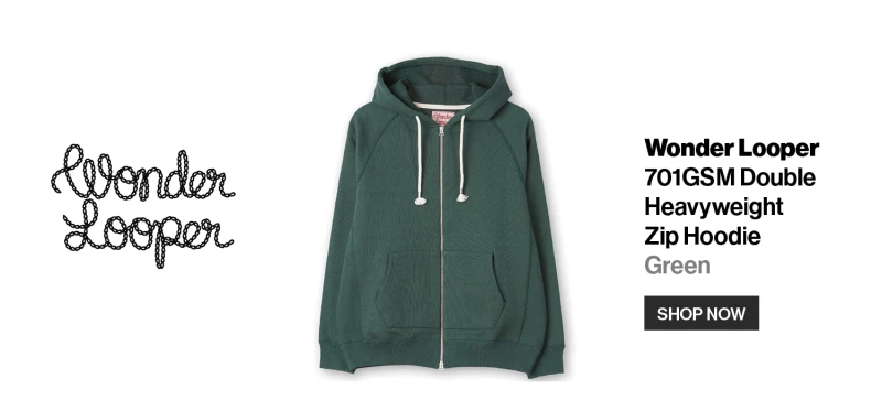 https://www.cultizm.com/kor/clothing/tops/sweatshirts/39427/wonder-looper-zip-hoodie-701gsm-double-heavyweight-french-terry-green