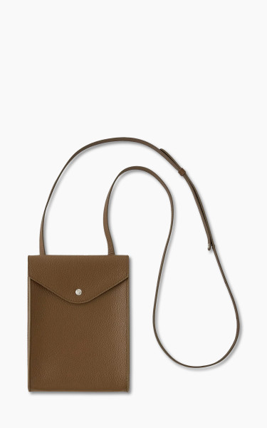 Lemaire Enveloppe With Strap Soft Grained Leather Olive Brown