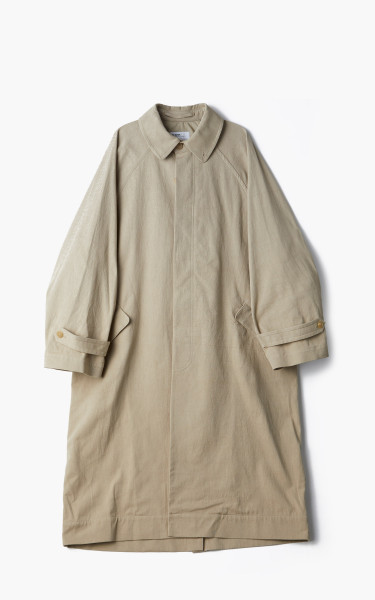 Hed Mayner Trench Coat Cotton Sunny Dry Washed Beige