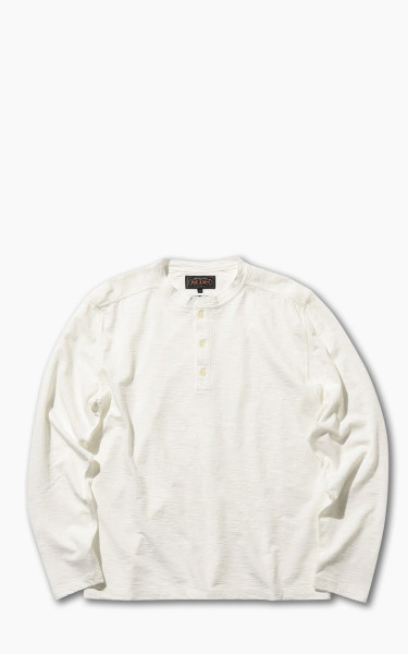 Beams Plus Henley Neck T-Shirt White