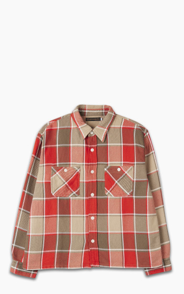 Fullcount 4078 Original Check Cotton Flannel Square Red/Beige