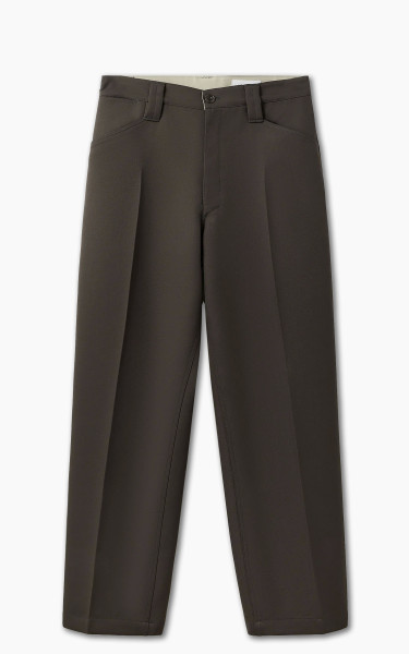 Lemaire Straight Pants Poly Wool Dark Brown
