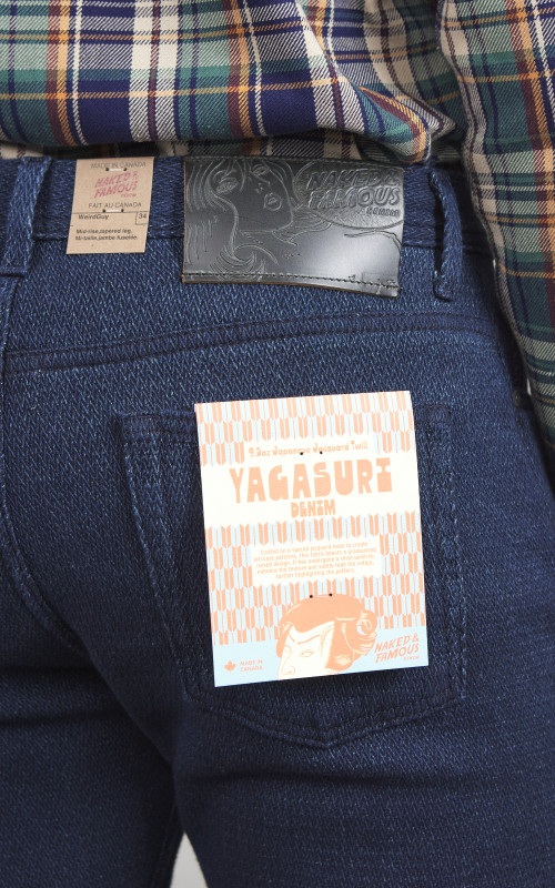 Naked Famous Denim Weird Guy Yagasuri Denim Indigo Cultizm