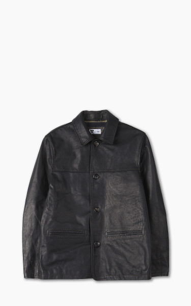 Tellason Car Coat Italian Horsehide Leather Black