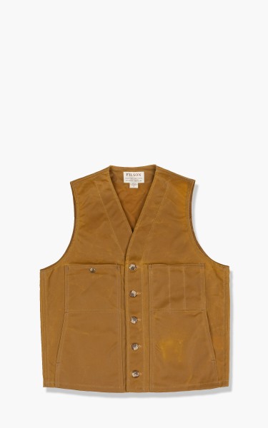 Filson Oil Tin Cloth Vest Dark Tan 11010265-Dark-Tan
