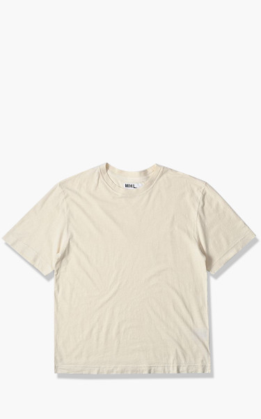 Margaret Howell MHL. Simple T-Shirt Cotton Linen Jersey Chalk MHSP0125S22EDR-CHA