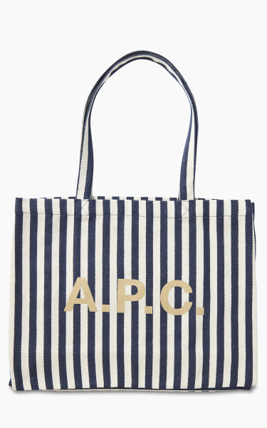 A.P.C. Diane Shopping Bag Striped Dark Navy