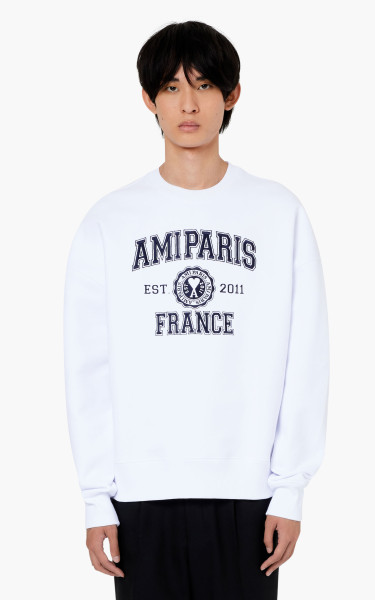 AMI Paris Crewneck Sweatshirt White