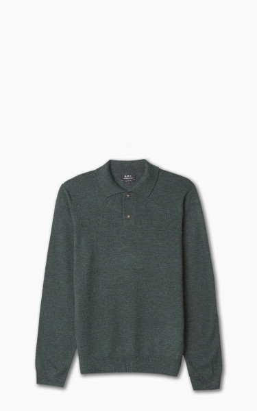 A.P.C. Jerry Polo Shirt Heather Green