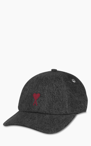 AMI Paris Red ADC Embroidery Cap Used Black