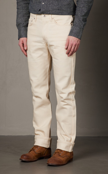 Naked Famous Denim Weird Guy Undyed Frankenstein Denim Ecru Cultizm