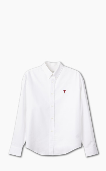 AMI Paris Ami De Coeur Boxy Fit Shirt Natural White