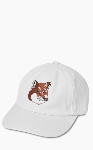 Maison Kitsuné Large Fox Head Embroidery 6P Cap White
