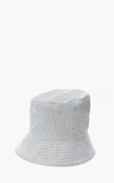 Engineered Garments Bucket Hat Seersucker Navy Stripe 22S1H003-ZT023