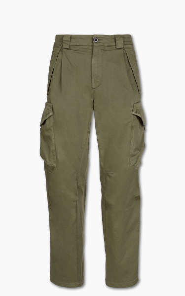 C.P. Company Stretch Sateen Loose Fit Cargo Pants Bronze Green