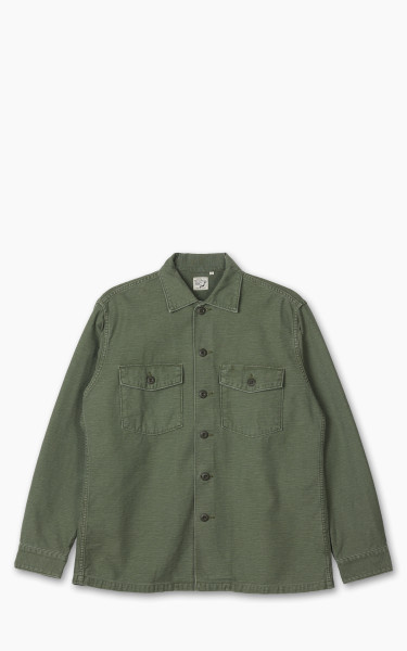 OrSlow US Army Fatigue Shirt Green Used Wash