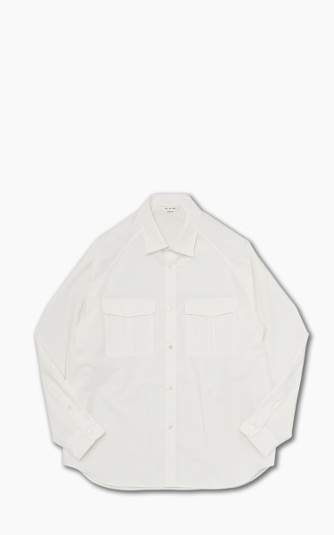 Still By Hand Double Pocket Raglan Shirt Off White