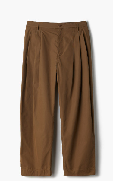 Hed Mayner 6 Pleat Pants Cotton Brown