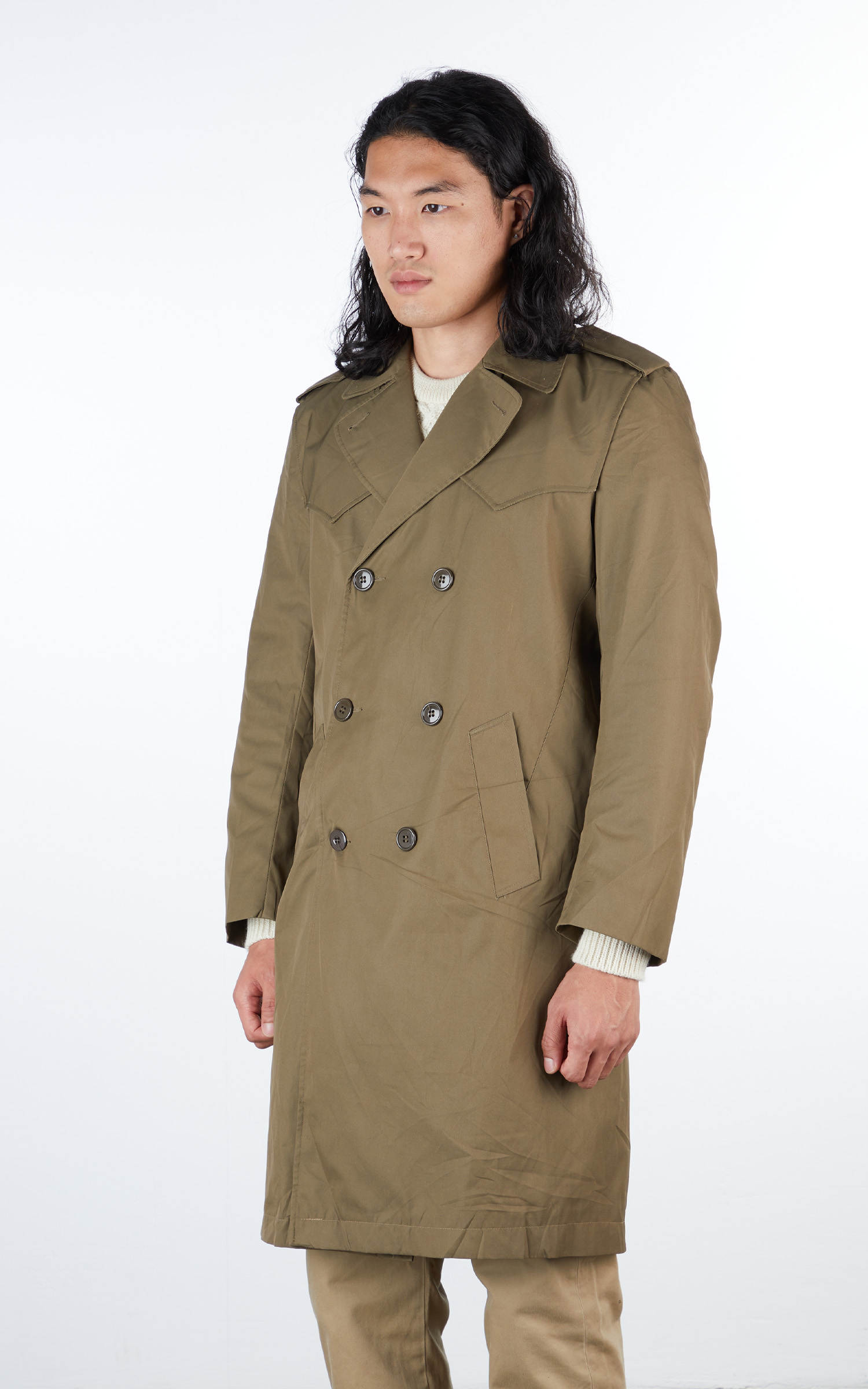 のみとさせ Italy army trench coat のサイズ