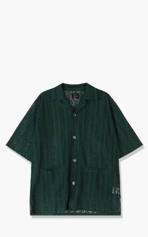 Needles Cabana Shirt Lace Cloth Stripe Green