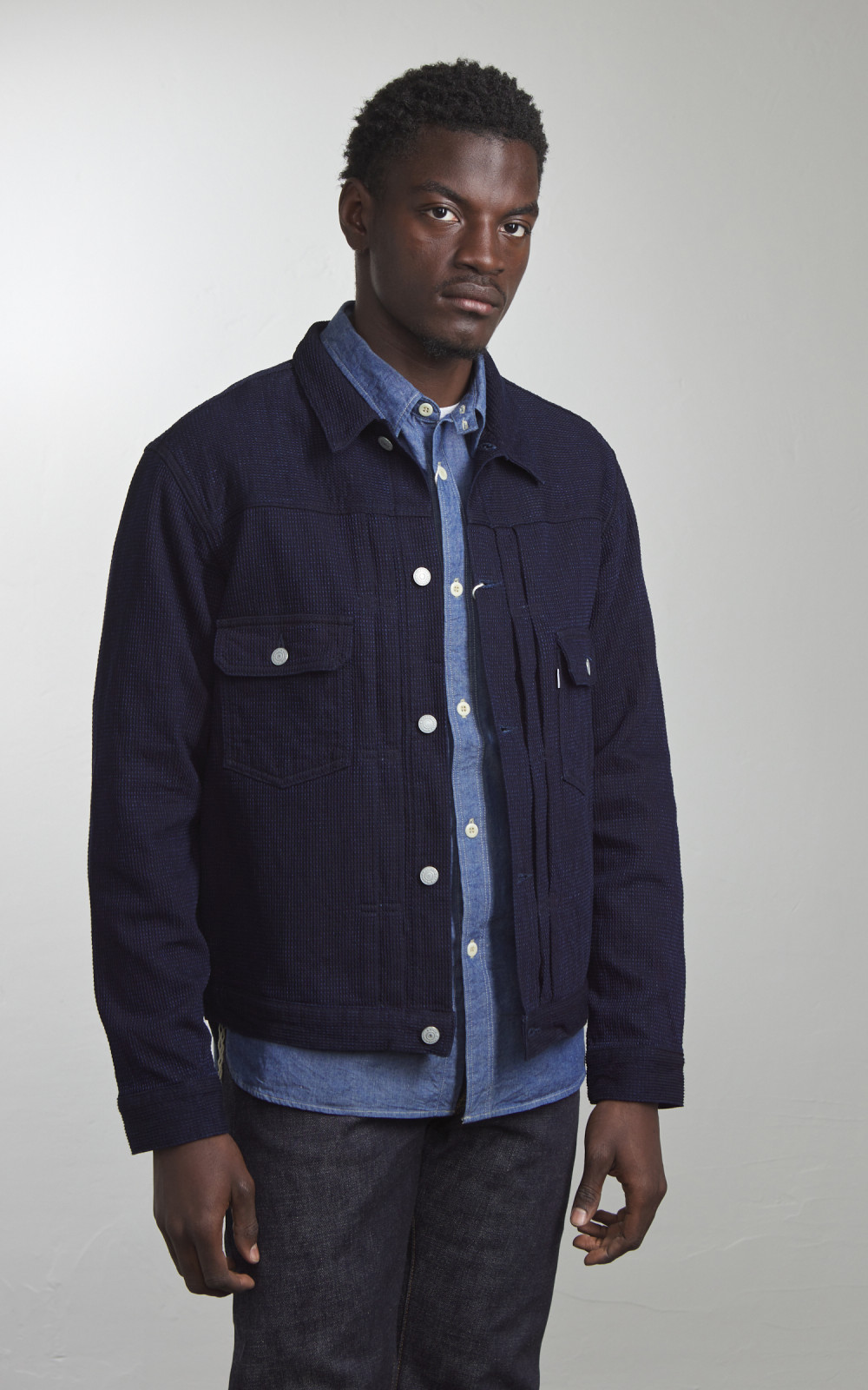 【EARIH】SASHIKO DENIM JACKET SASHIKO denim jacket – IKARY®