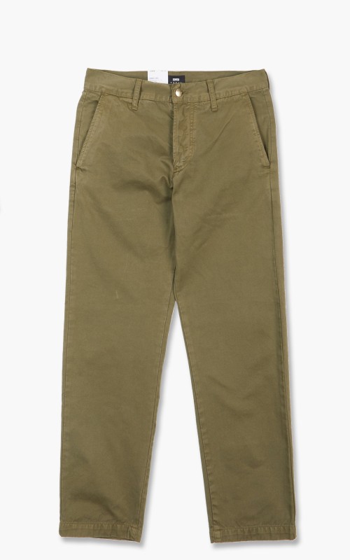 Edwin Loose Chino Compact Twill Uniform Green Garment Dyed I029283.UNG.GD
