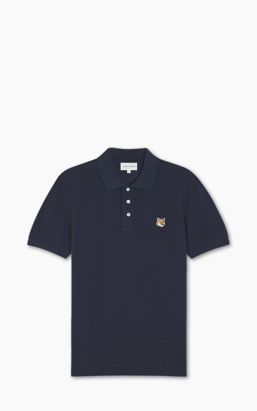 Maison Kitsuné Fox Head Patch Regular Polo Ink Blue