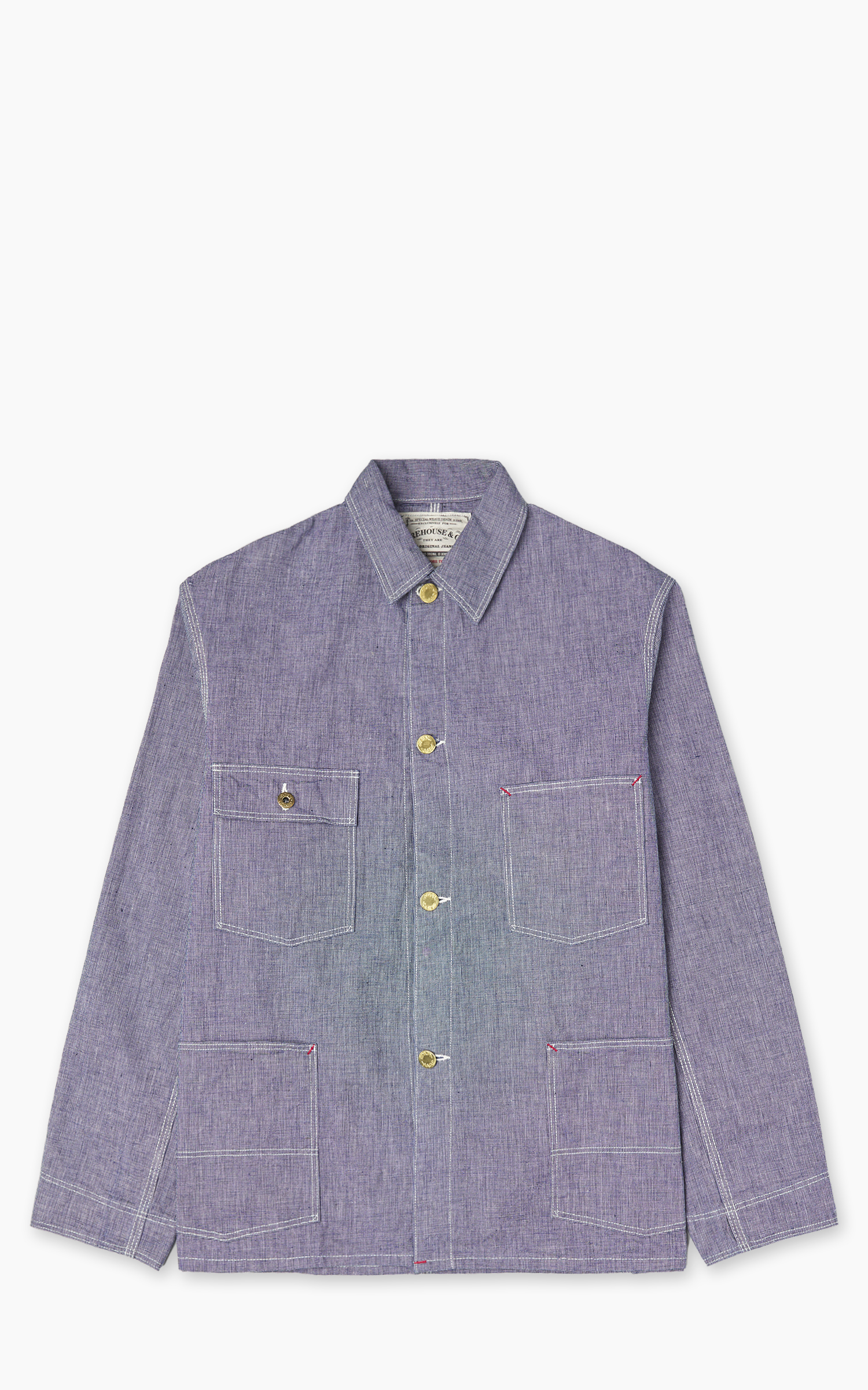 Lot 2171 1910’S CHANGE BUTTON COVERALL Warehouse & Co. Lot 2195 Selvedge Indigo Pincheck Change