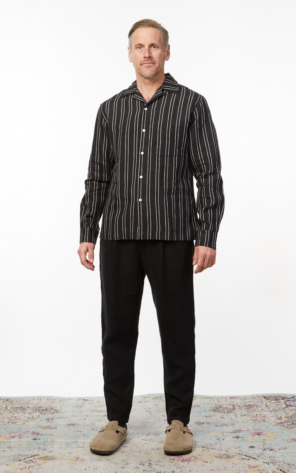 ason ELLEN STRIPE TEE トップス Essential Cotton Long-Sleeve Multi-Stripe Tee