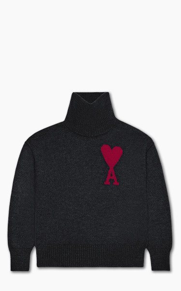 AMI Paris Red ADC Sweater Turtleneck Black/Red