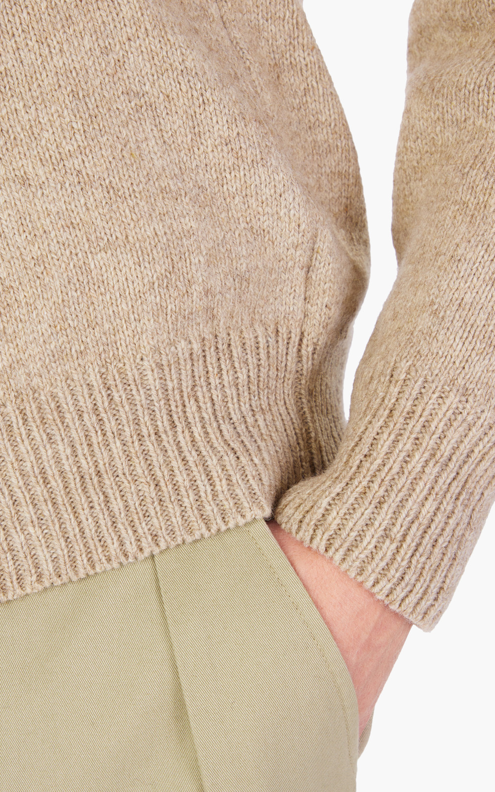 Jacquard sweater in wool blend - Green | Benetton