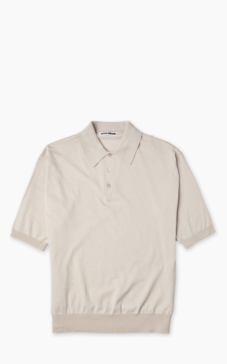 【超新作】 Kaptain Sunshine Cultizm | Beige Sand Shirt Polo Knit Cotton トップス