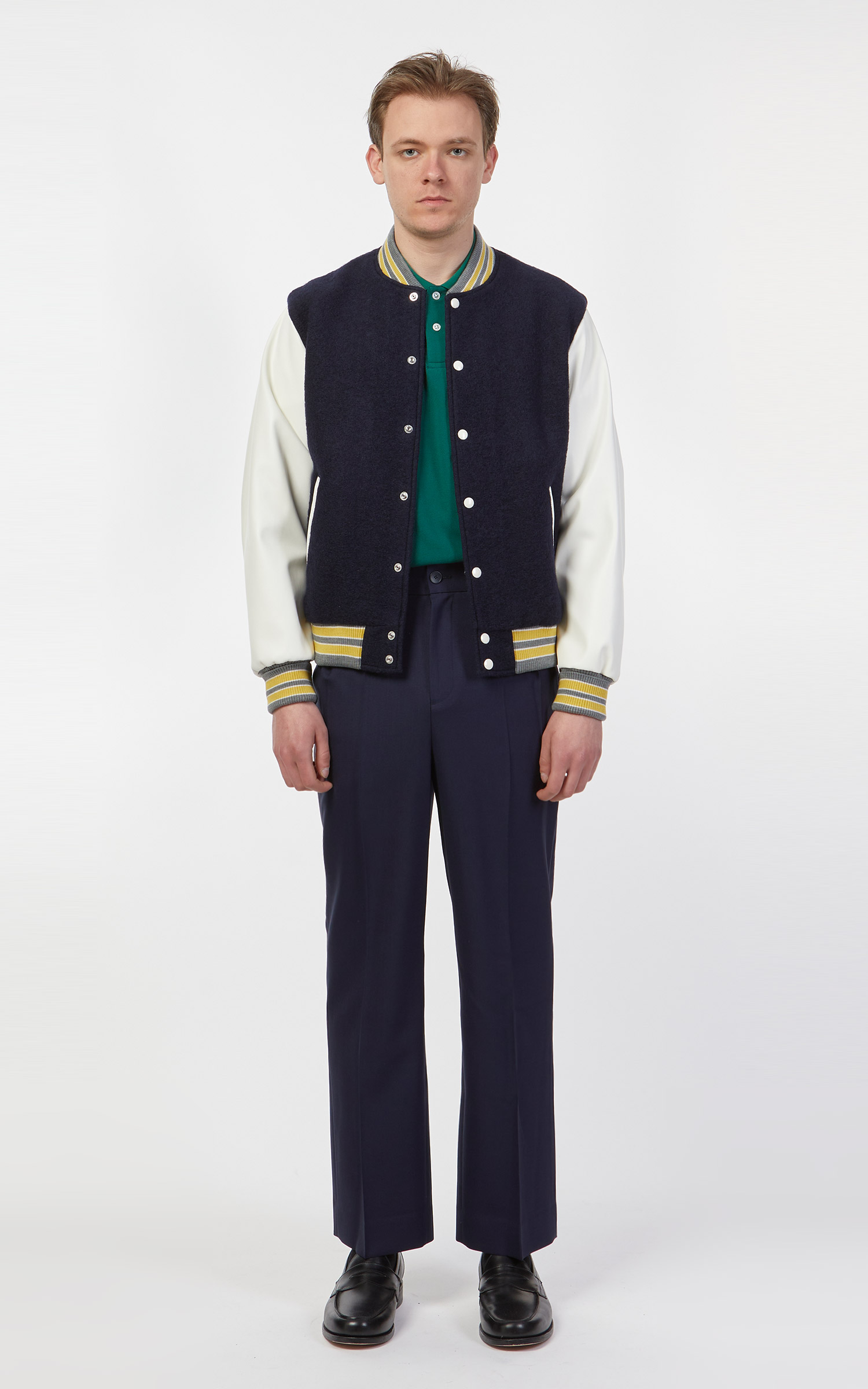 Digawel x Uru Tokyo Varsity Jacket Navy | Cultizm