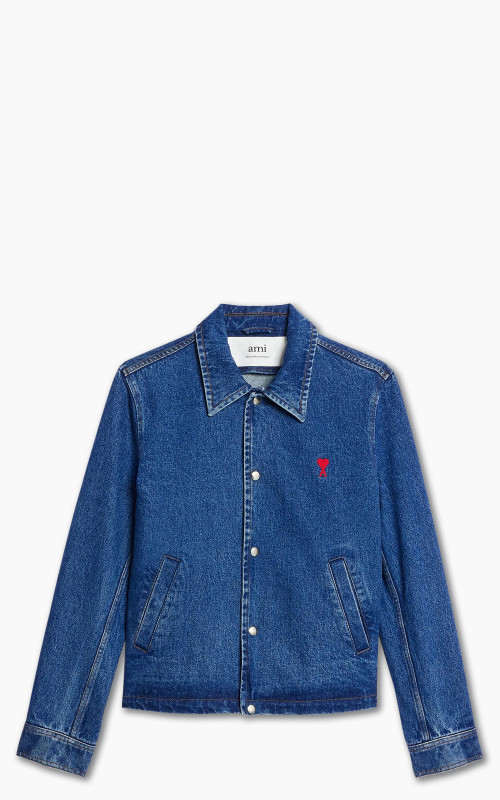 AMI Paris Ami De Coeur Buttoned Denim Jacket Used Blue